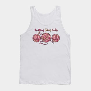 Knitting Takes Balls Tank Top